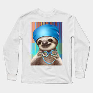 sloth with goggles Long Sleeve T-Shirt